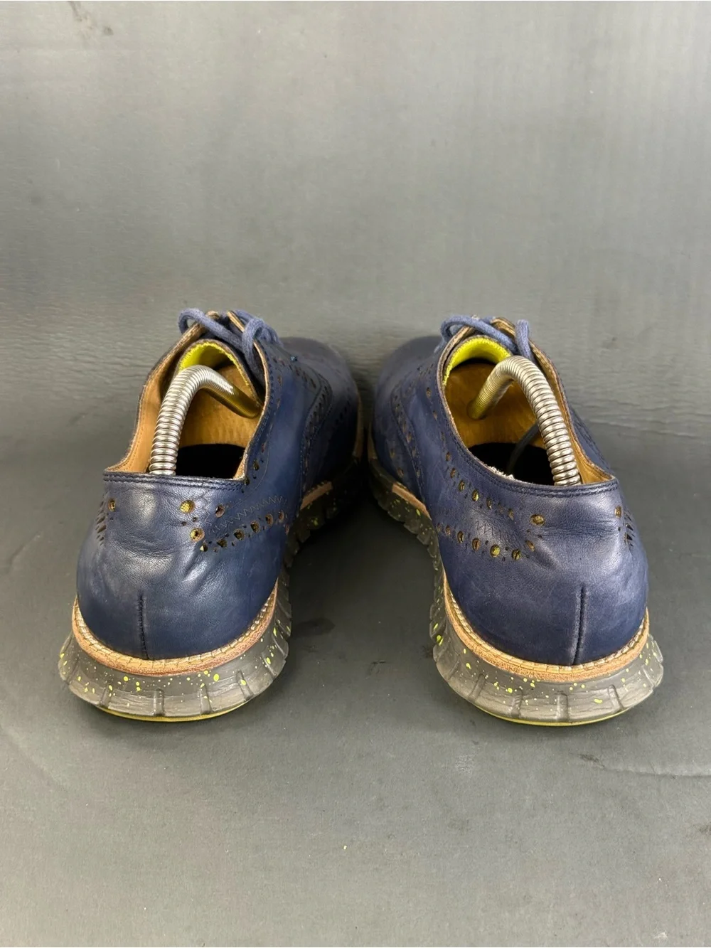 Cole Haan ZERØGRAND navy blue Wingtip Oxford shoes men’s size 10